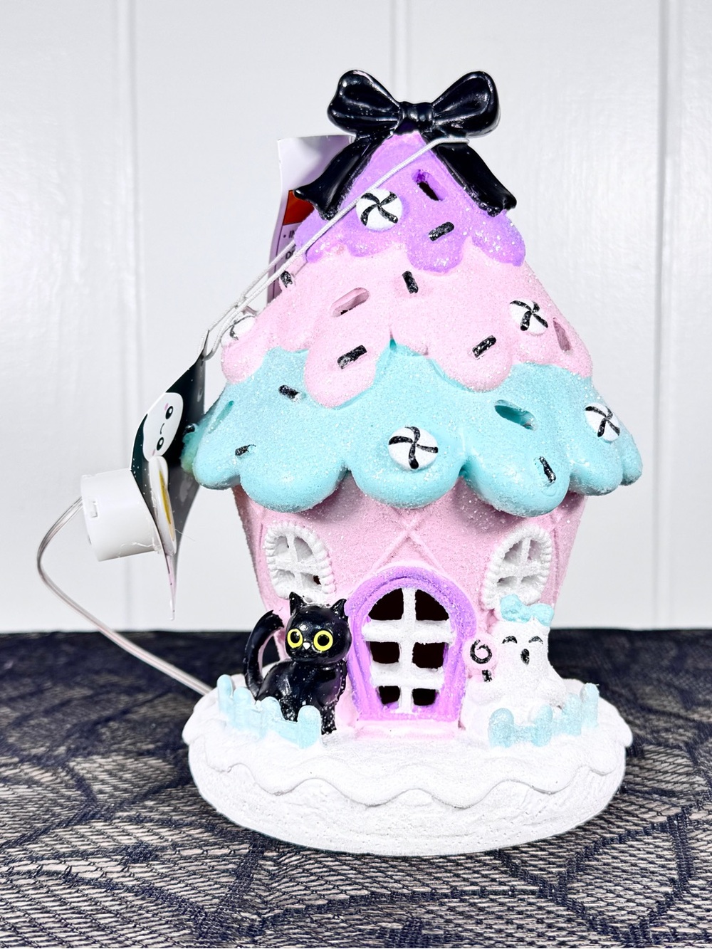 NEW Summerween Pastel Light Up Haunted House Cupcake Halloween Decor